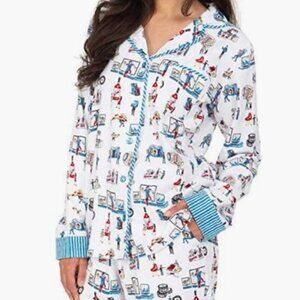 NWT Munki Munki ~ Costco Print Flannel Pajamas Set ~ XL